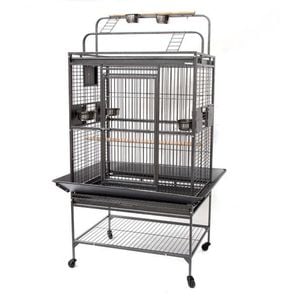 Flyline Grey Palace Play Top Bird Cage Parrot Aviary 13333 Black Vein Play Top Cage
