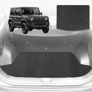 6D Diamond Car Boot Mat for Suzuki Jimny Manual2018-Current-Cargo Mat-Black-Outback GT