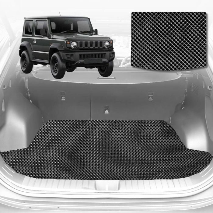 6D Diamond Car Boot Mat for Suzuki Jimny Manual2018-Current-Cargo Mat-Black-Outback GT