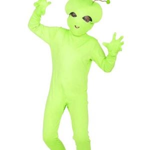 Neon Green Space Alien Boys Costume - Large