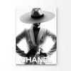 Black And White Lady with Hat  Print 100% Australian Made 40 x 50cm  (Acrylic)