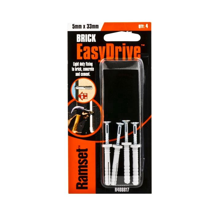Ramset 5 x 33mm EasyDrive Masonry Anchor - 4 Pack