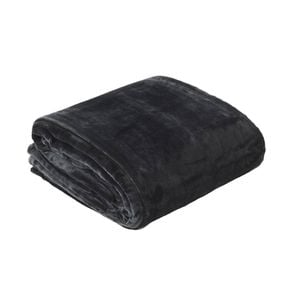 In 2 Linen 350GSM Plush Ultra Soft Velvet Touch Blanket Charcoal Super King