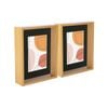 Nicola Spring 3D Deep Box Photo Frames - 8 x 10" with 5 x 7" Mount - Light Wood - Pack of 5