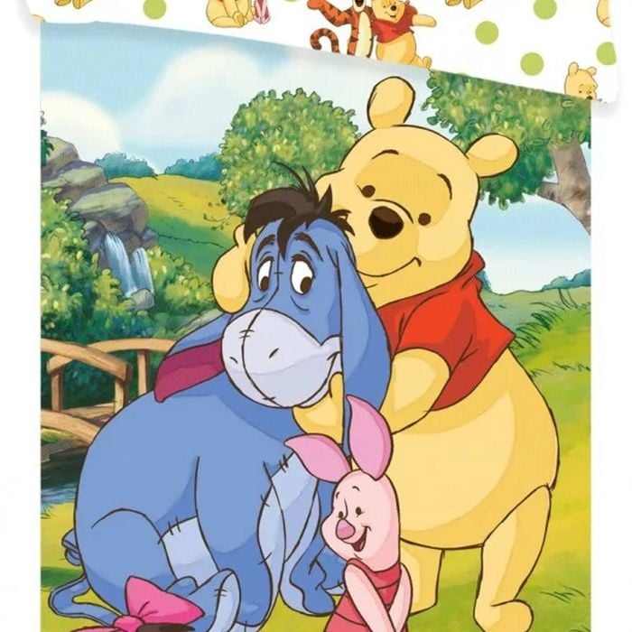 Disney Winnie The Pooh And Friends Kids Cotton Quilt Cover Set For Toddler Bed