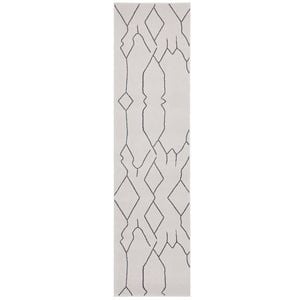 The Rug Connection Harley Ivy Grey Runner Off White 300x80cm - Medium Runner Pet Friendly Indoor Rug