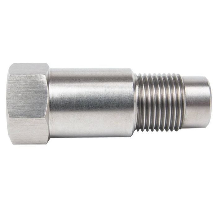 NNEOBA 2PCS O2 Sensor Spacer Adapter M18x1.5 Catalyst CEL Fix Silver