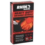 Rhino Heavy Duty Orange Nitrile Disposable Gloves Extra Large