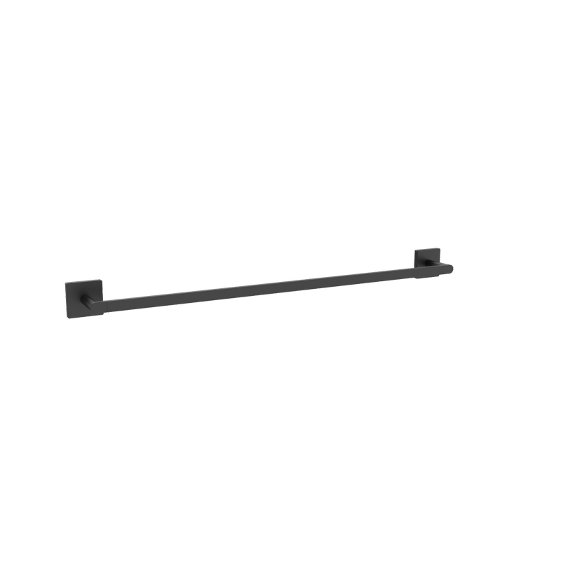 Single Towel Rail 620mm Matte Black Rococo