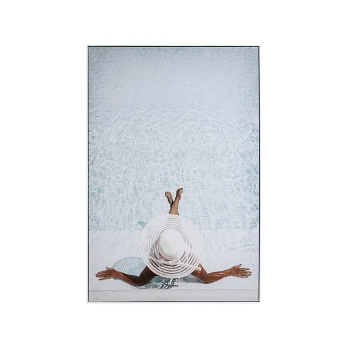 LVD Framed Canvas/Resin 80x120cm Poolside Wall Hanging Art