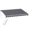 Instahut Retractable Folding Arm Awning Motorised Sunshade 4Mx3M Grey