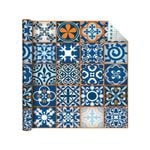 Boyle 1.5m x 45cm Self Adhesive Film - Moroccan Blue Tiles