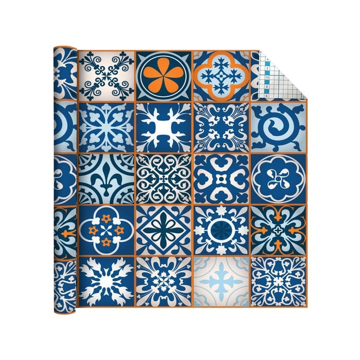 Boyle 1.5m x 45cm Self Adhesive Film - Moroccan Blue Tiles