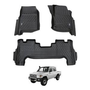 AUSGO Car Floor Mats for Toyota LandCruiser 79 Series LC79 Dual Cab 2012-Onwards All-Weather Floor Liners