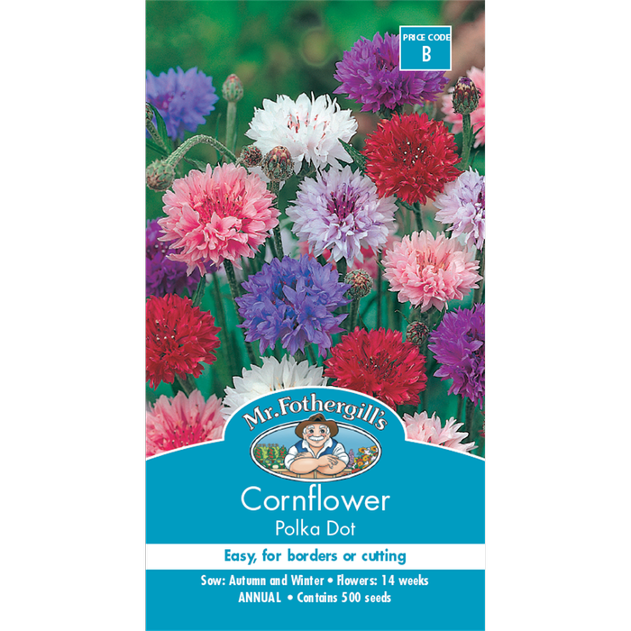 Mr Fothergill's Cornflower Polka Dot Flower Seeds