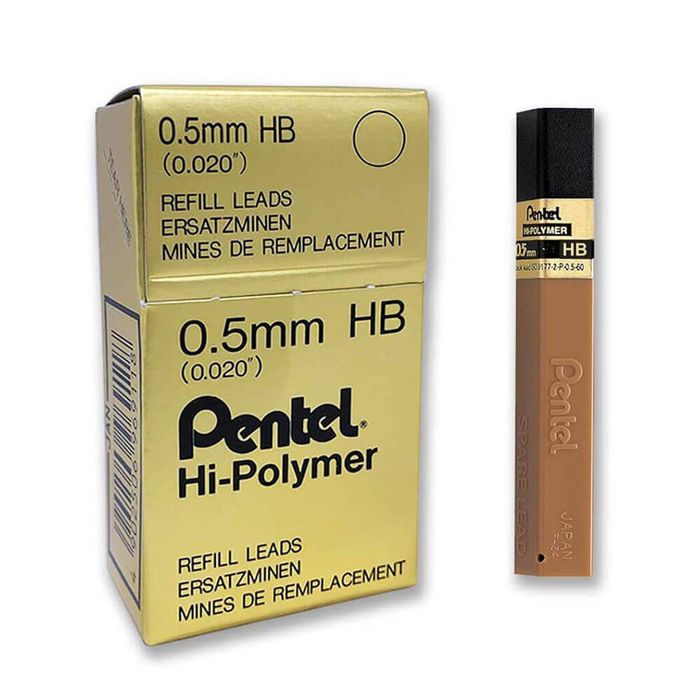 Pentel Hi-Polymer Lead Refill 0.5mm (Box of 12) (Hb)