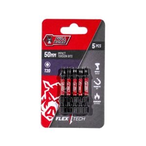 Full Boar T20 x 50mm Impact Torsion Bits Set - 5 Pack