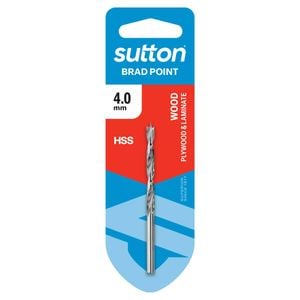 Sutton Tools 4mm Brad Point HSS Carded Drill