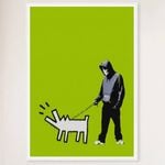 Galrie Banksy Choose Your Weapon Green Print 2010 Limited Edition Art, White Frame, 50 x 70cm (20 x 28inch)