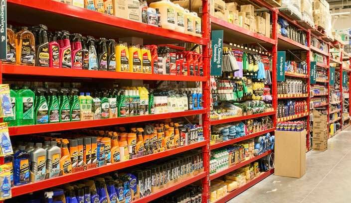 Bunnings instore auto department aisle
