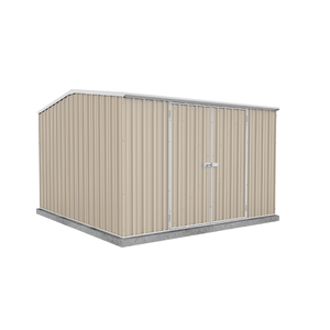 Absco Sheds 3.0 x 3.0 x 2.06m Paperbark Premier Double Door Garden Shed