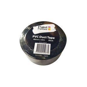 Paint Partner 48mm x 30m Black PVC Duct Tape - Black