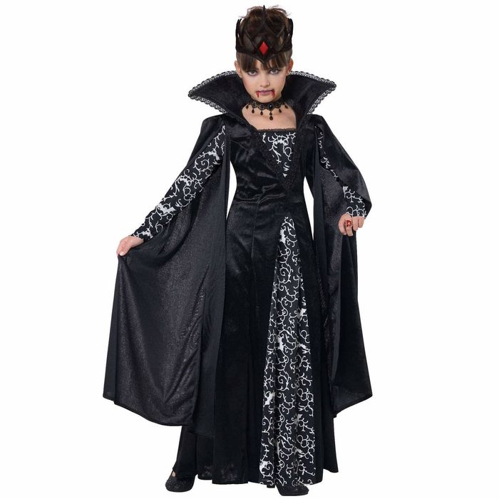 Vampire Queen Vampires Gothic Medieval Horror Halloween Child Girls Costume M