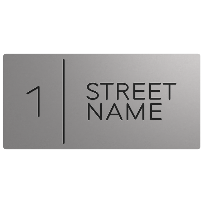 ProtectorAl 580 x 280mm Silver Matt ACM Engraved Custom House Sign ...