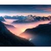 Landscape With Alpine Mountain Valley  Print 100% Australian Made 120 x 90cm  (Stretched)