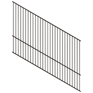 ProtectorAl 0350-1200W x 1200H Satin Black Flat Top Square Picket Pool Fence Panel Raked 16-30º - Black