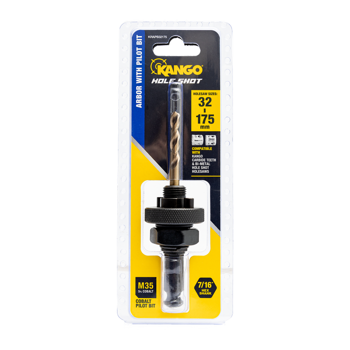 Kango 32-175mm Hole Shot Arbor With Cobalt Pilot Bit