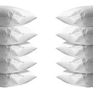 10PK Jason Commercial King Size Micro Fresh Pillow Protector 51x91cm - White