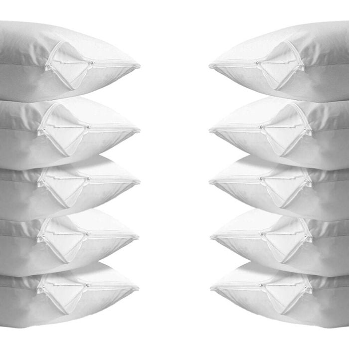 10PK Jason Commercial King Size Micro Fresh Pillow Protector 51x91cm - White