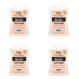 4PK WoodWick Yuzu Blooms Scented Wax Melt Fragrance Cube 9.7oz
