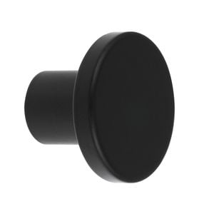Lane 32mm Matte Black Flat Round Knob - 6 Pack