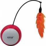 SCREAM ROLL-O TUMBLING BALL CAT TOY-Pink and Orange