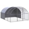 vidaXL Outdoor Chicken Coop Hen House Pet Cage Chicken Run Galvanised Steel 3x4x2 m