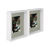 Nicola Spring 8" x 10" White 3D Deep Box Photo Frames - 4" x 6" Mount - Grey - Pack of 5