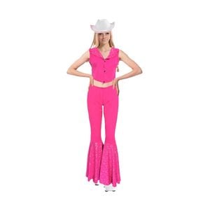 More Than Party Adult Pink Doll Cowgirl Costume Outfit M/L