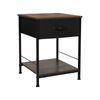 Levede Bedside Table Metal Drawer Storage for Bedroom Rustic Brown
