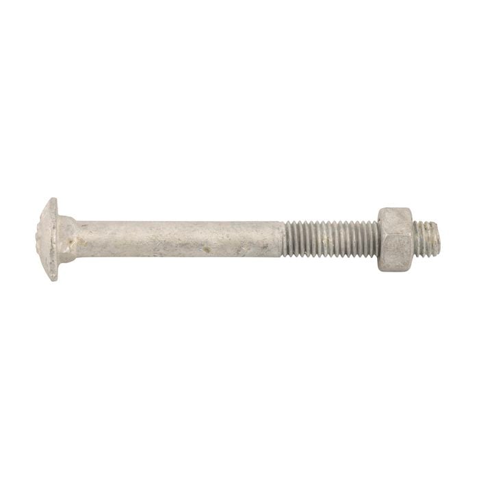 Zenith M8 x 120mm Galvanised Coach Head Bolt And Nut