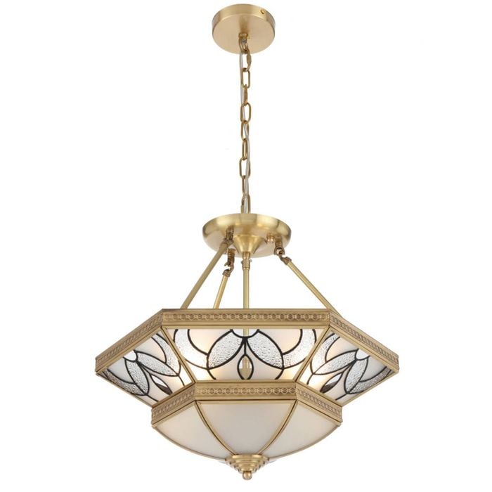 Telbix Orista Modern Pendant Hanging Lamp Light Solid Brass Brass Brass