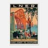 Galrie Captivating Forth Bridge Vintage Travel Poster of Scotland's East Coast Art Print, Poster Only, A0 84 x 119cm (33x47inch)