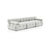 Foret 3 Seater Sofa Modular Arm Seat Tufted Velvet Lounge Couch Chaise Beige