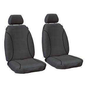 For Isuzu D-Max DMax Dual Single Space 2012-2020 TRADIES FRONT Grey Seat Covers