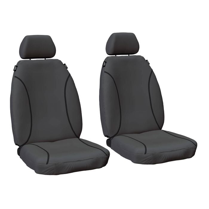For Isuzu D-Max DMax Dual Single Space 2012-2020 TRADIES FRONT Grey Seat Covers