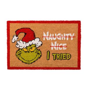 Grinch 40 x 60cm Natural I Tried Coir Doormat
