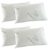 2x 2pc Royal Comfort Bamboo Covered Memory Foam Bedding Pillow 56x36cm - White