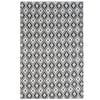 Modern Handwoven Wool Rug-Luxury 6407-Ivory Black-160x230cm