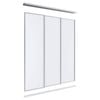 Lugna 2100 x 1800mm Clear Anodised Melamine Wardrobe Triple Sliding Doors